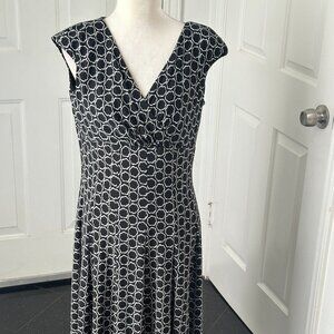 American Living Black & White Fit & Flare Dress - Size 12